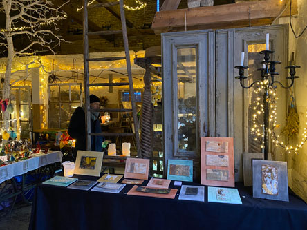 Ausstellung der Goldbilder von Paula Moreike auf dem Advent- und Weihnachtsmarkt Ausstellung der Goldbilder von Paula Moreike auf dem Advent- und Weihnachtsmarkt