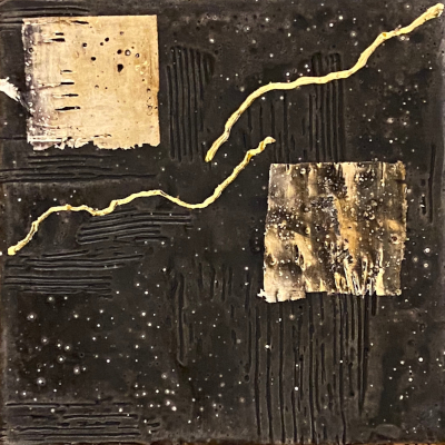 Miniaturbild - Gold auf schwarz 10x10