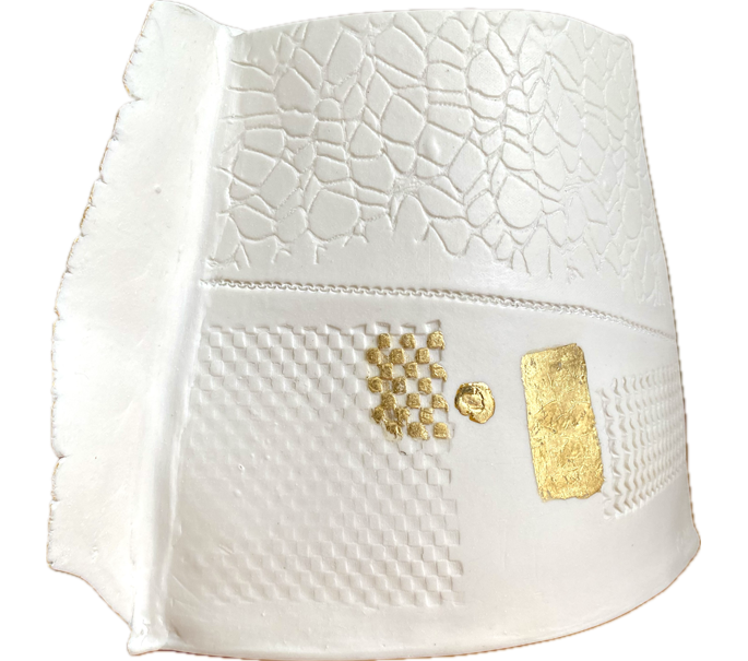 Vase, 18 cm hoch, Porzellan mit 23 Karat Blattgold 2024